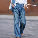 Nora Wide Leg Pleat Front Jeans