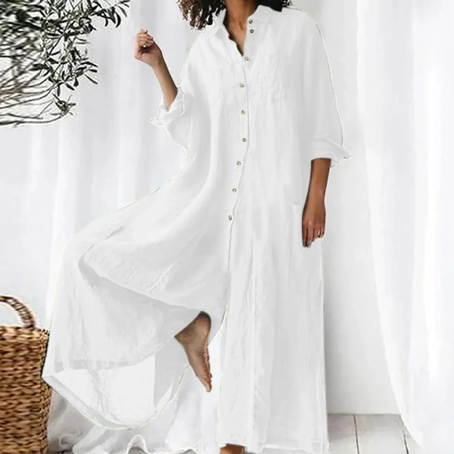 Elowen Wide-Leg Shirt Jumpsuit