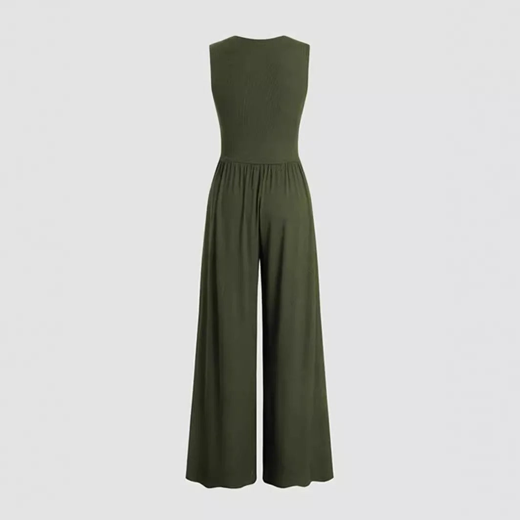 Vivienne Ruched Wide Leg Jumpsuit