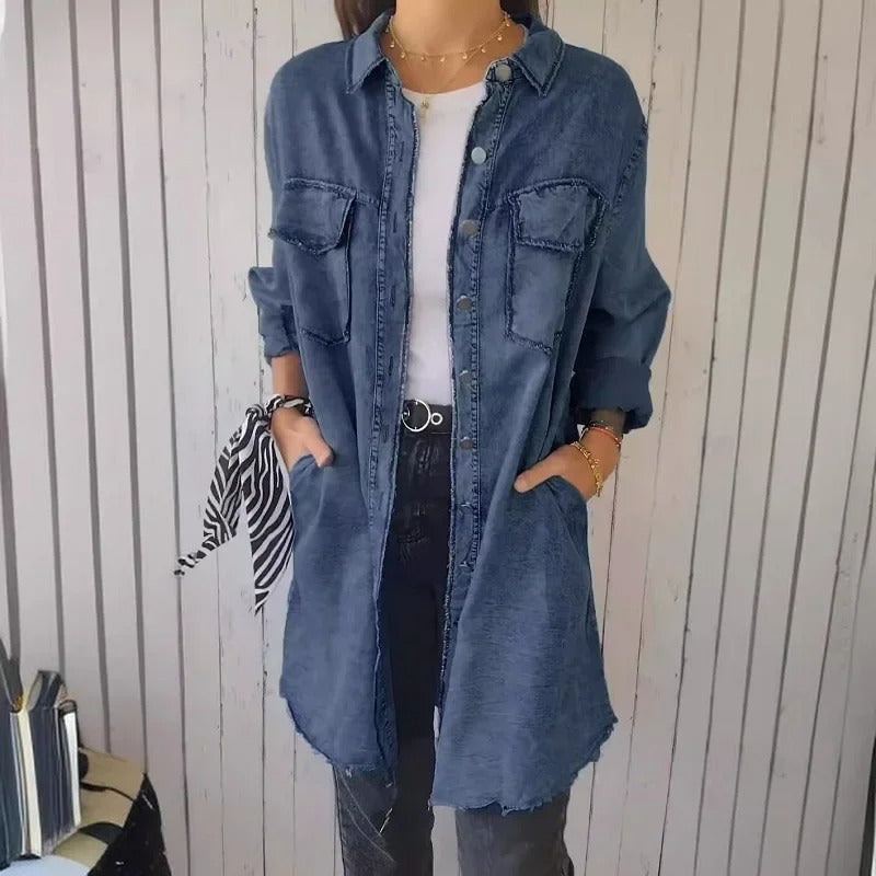 Cosette Longline Denim Shirt