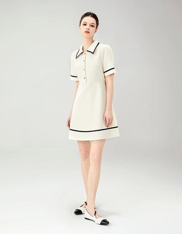 Stevie Contrast Trim Polo Mini Dress