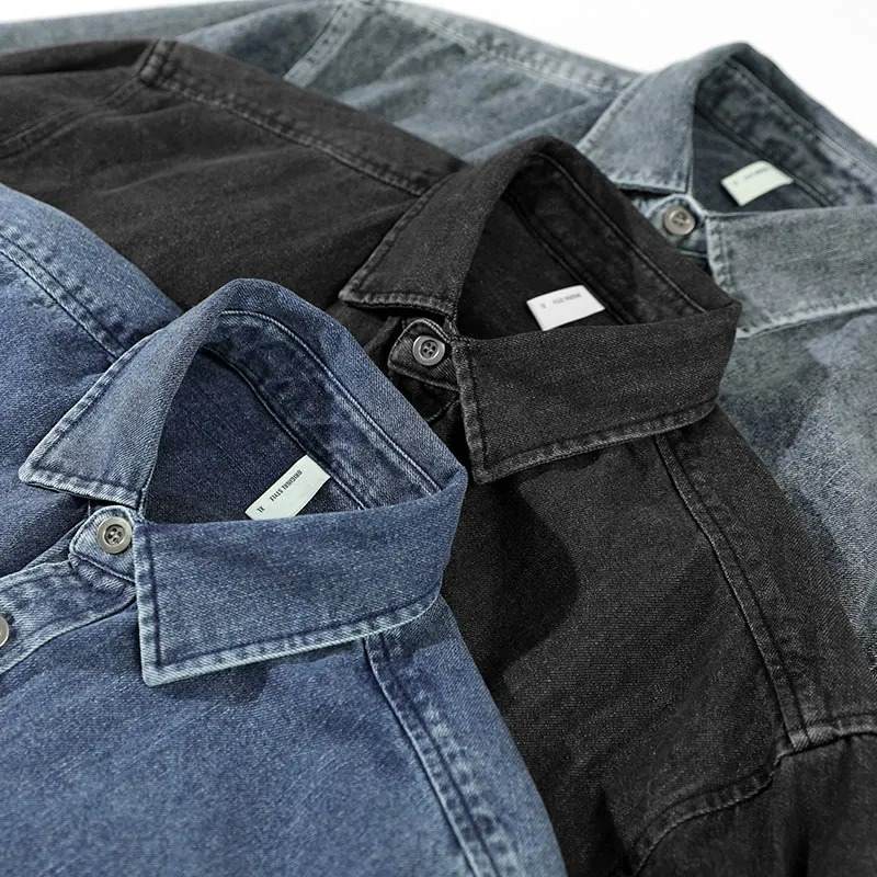 Iggy Men's Stone-Washed Denim Shirt