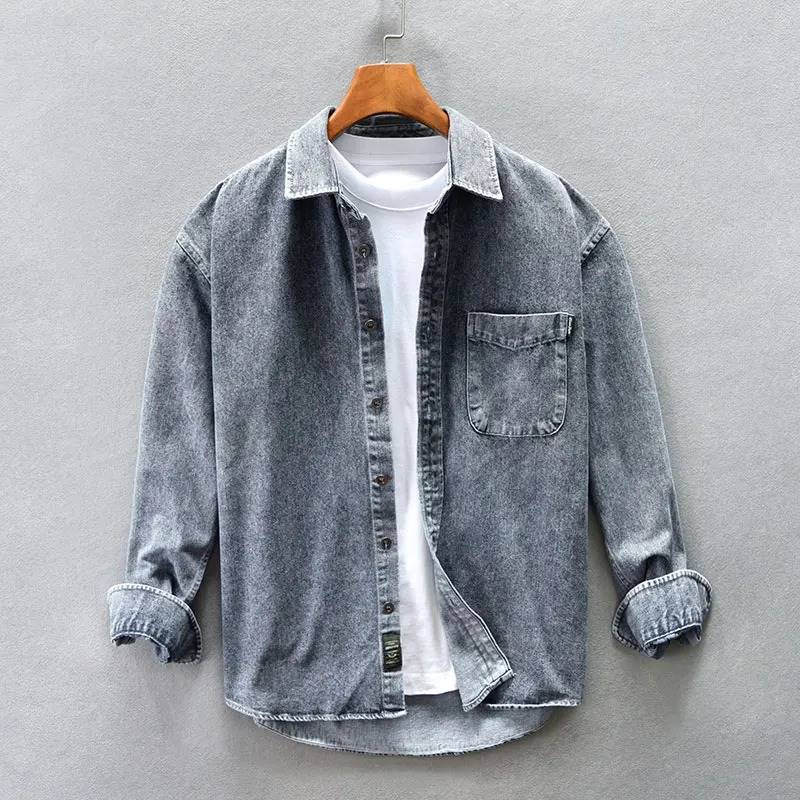 Iggy Men's Stone-Washed Denim Shirt