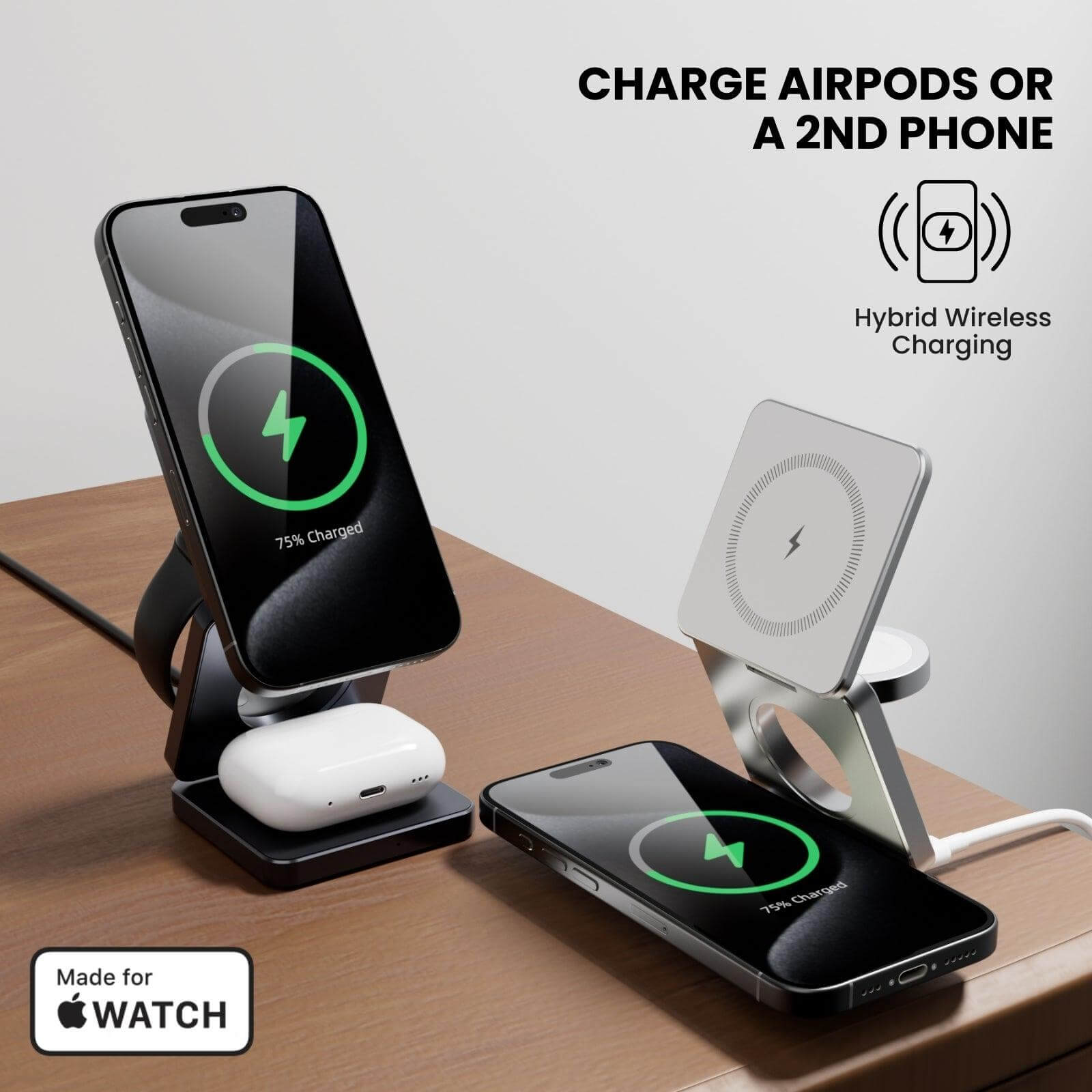 SIMPLEX Portable Folding 3-in-1 Wireless Charger for Apple