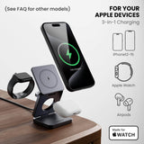 SIMPLEX Portable Folding 3-in-1 Wireless Charger for Apple