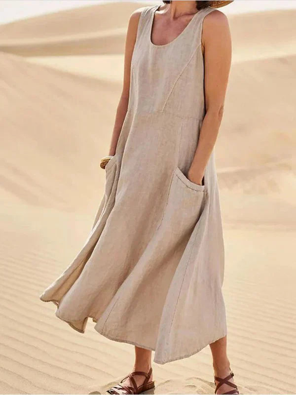 Andrea Sleeveless Pocket Maxi Dress