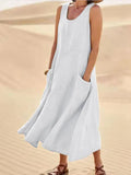 Andrea Sleeveless Pocket Maxi Dress