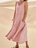 Andrea Sleeveless Pocket Maxi Dress