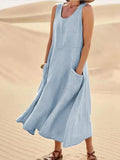 Andrea Sleeveless Pocket Maxi Dress