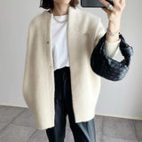 Celine Longline Crew Neck Cardigan